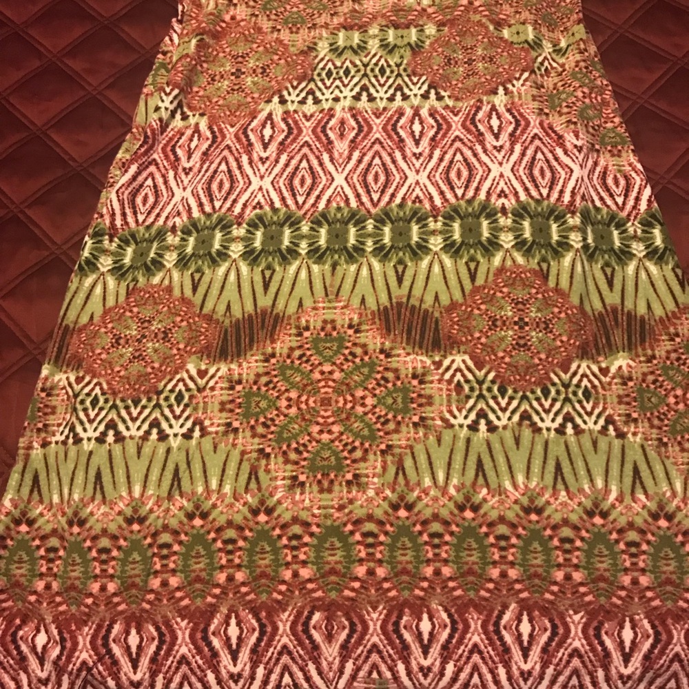 Multicolored long skirt.